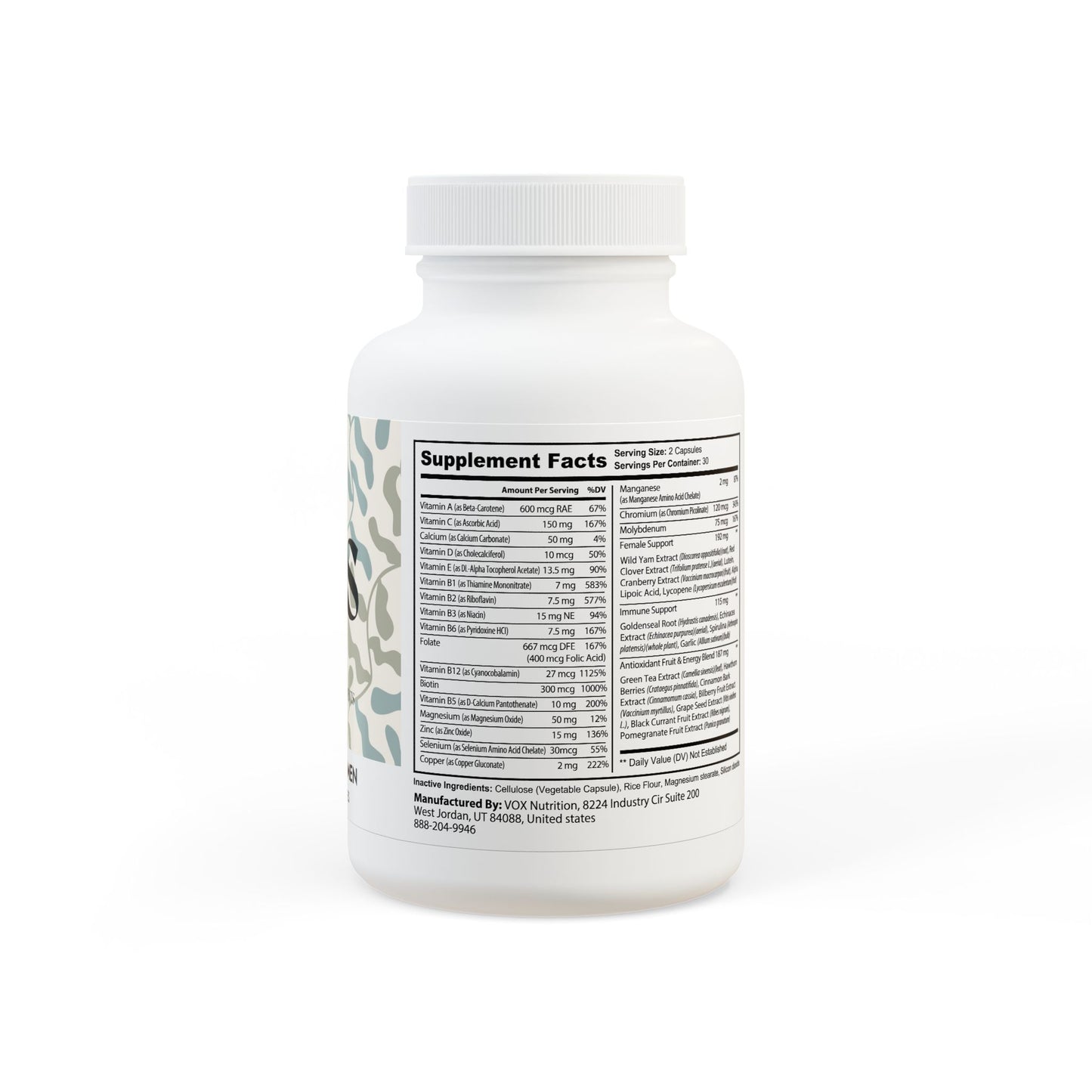 SUPS: Multivitamin for Women Supplement (60 Capsules)