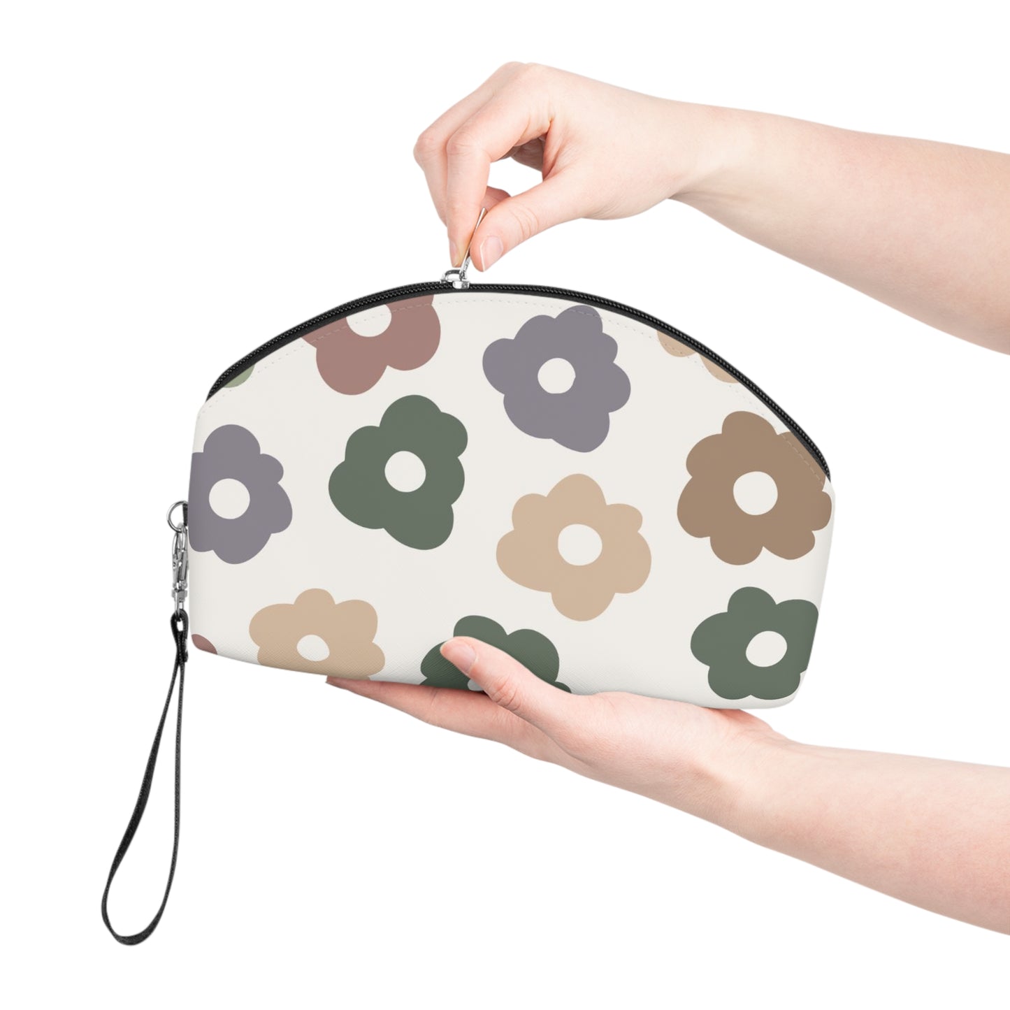 TTP Exlcusive: Chic Floral Makeup Bag, Cosmetic Pouch for Travel, Gift for Her, Makeup Organizer, Stylish Toiletry Bag