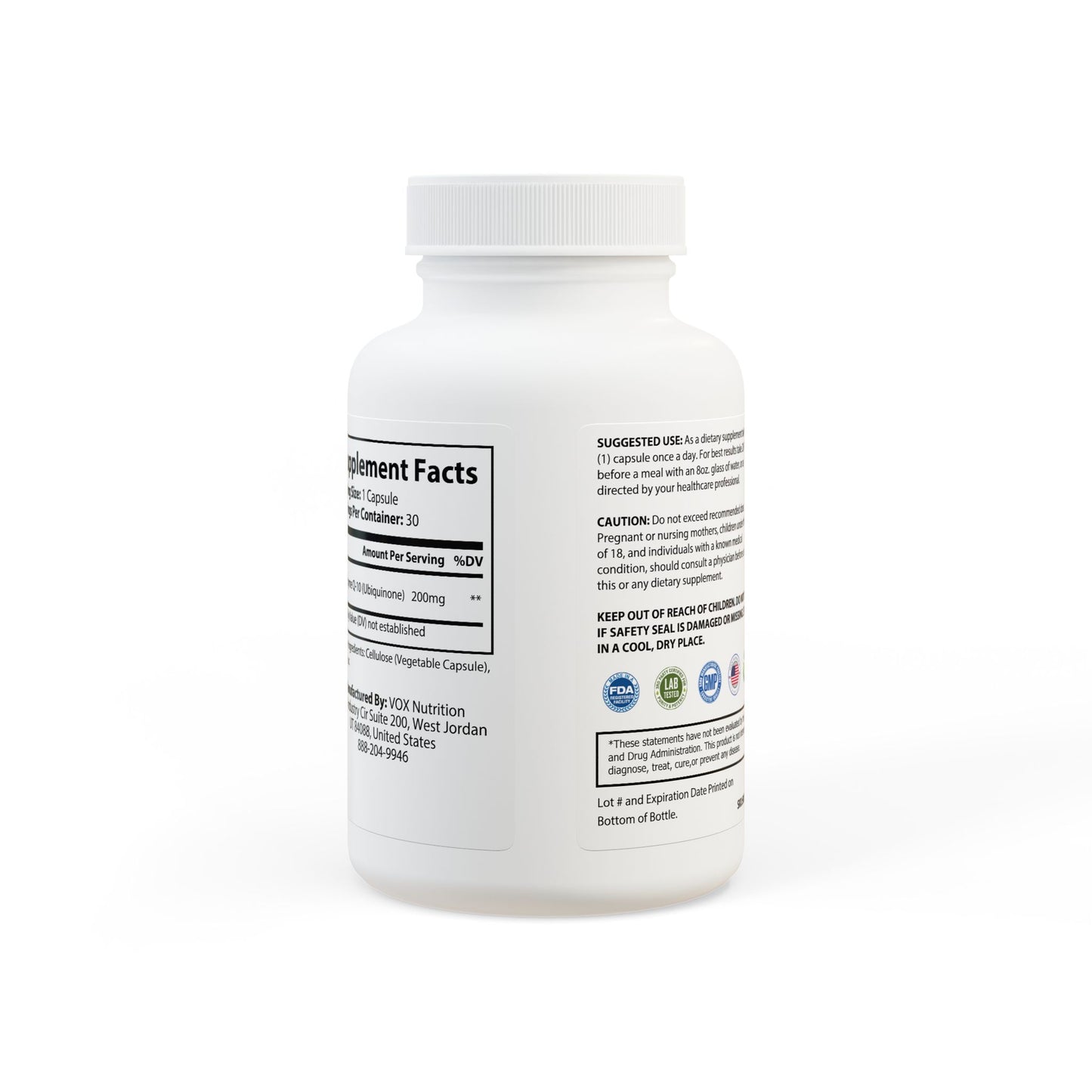 SUPS: CoQ10 (Ubiquinone) Supplement (30 Capsules)