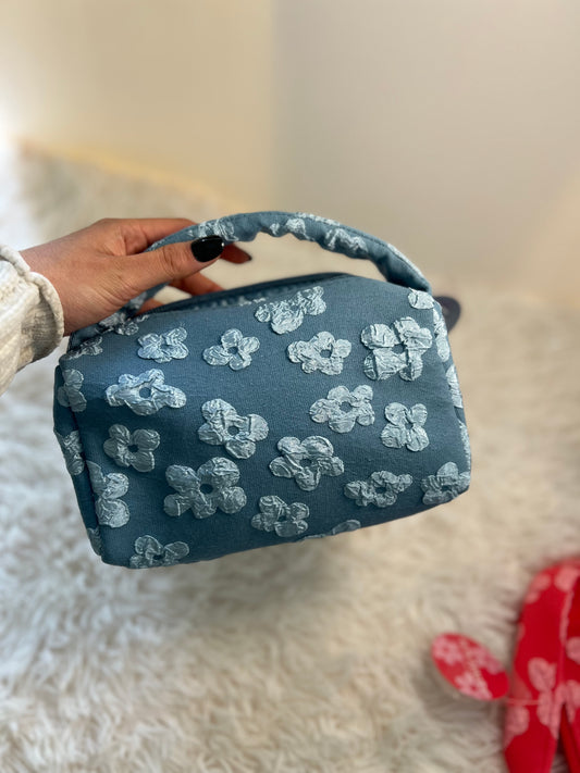 Denim Blue Floral Makeup Bag with Handle – Ulta Beauty Collection