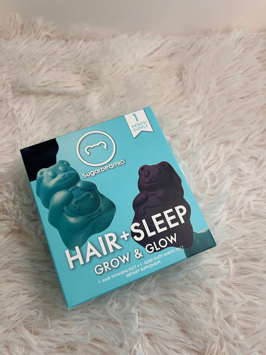 SugarBear Hair & Sleep Gummies – Deluxe Duo (1 Month Supply, 2 Bottles) Sugar Bear Hair Pro Supplements