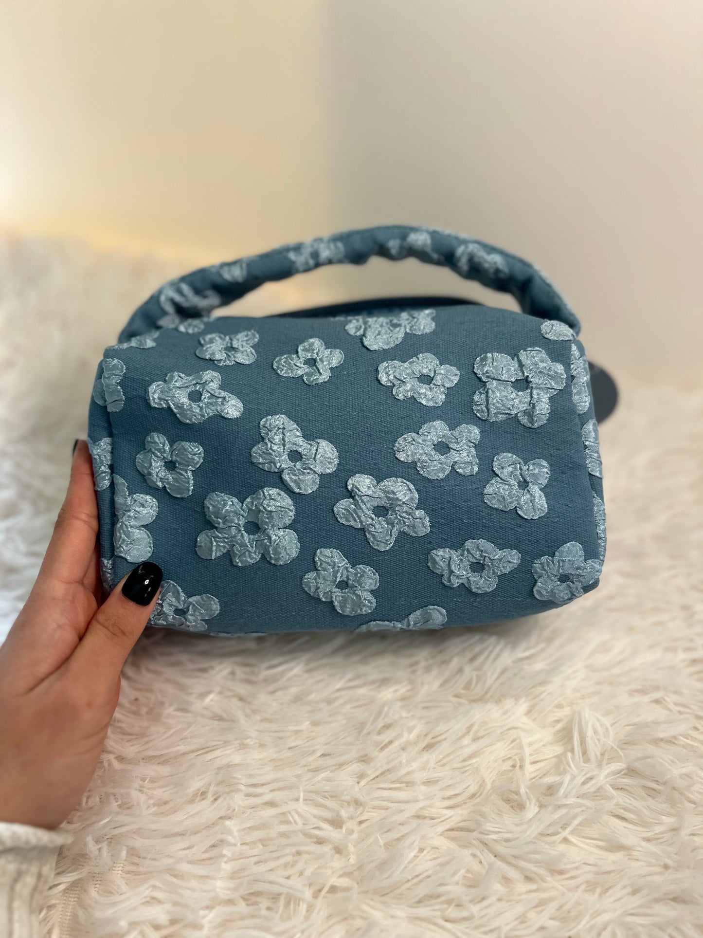 Denim Blue Floral Makeup Bag with Handle – Ulta Beauty Collection