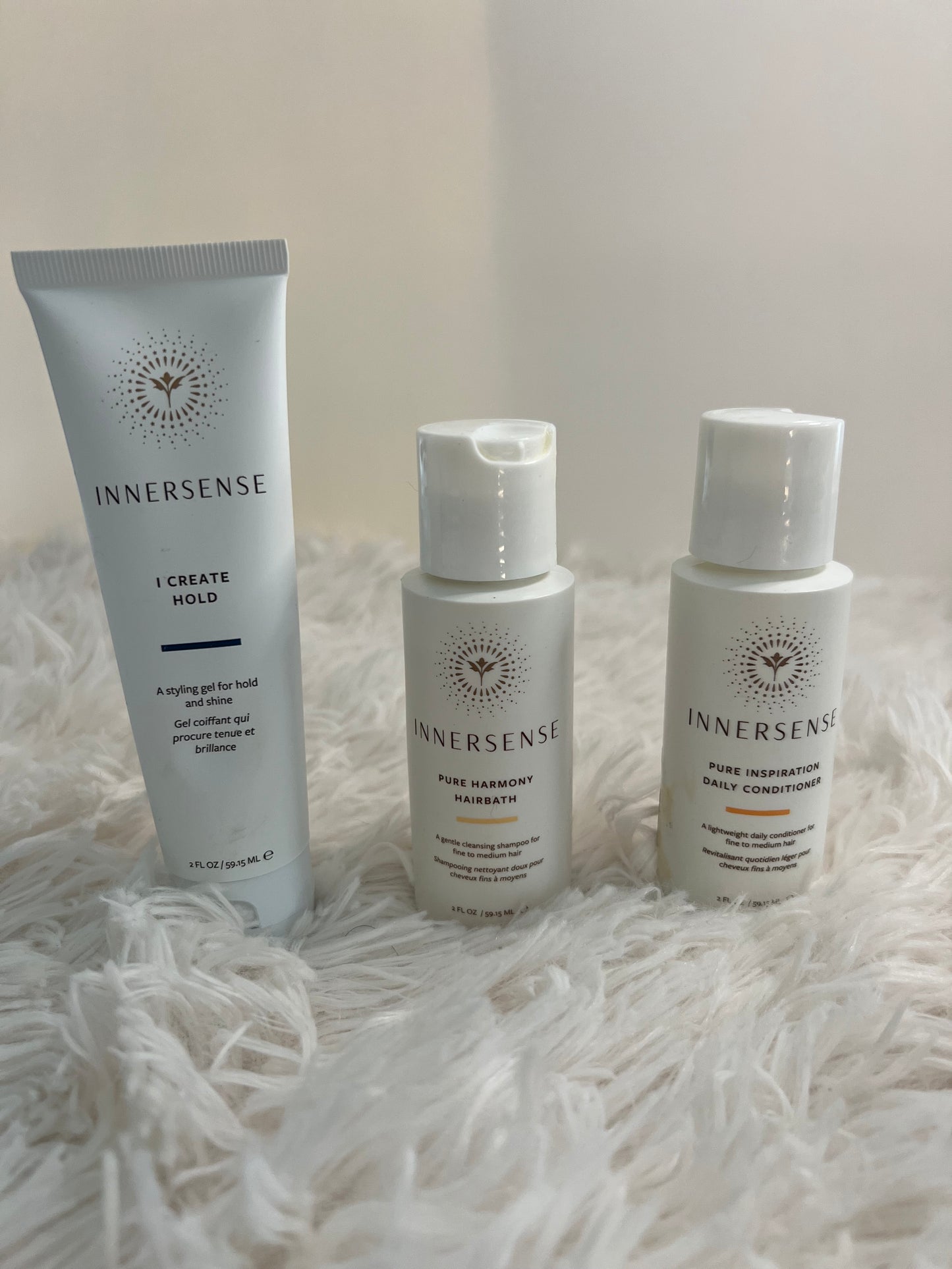 Innersense Hair Care Mini Trio – Shampoo, Conditioner & Styling Gel (Travel Size Set)
