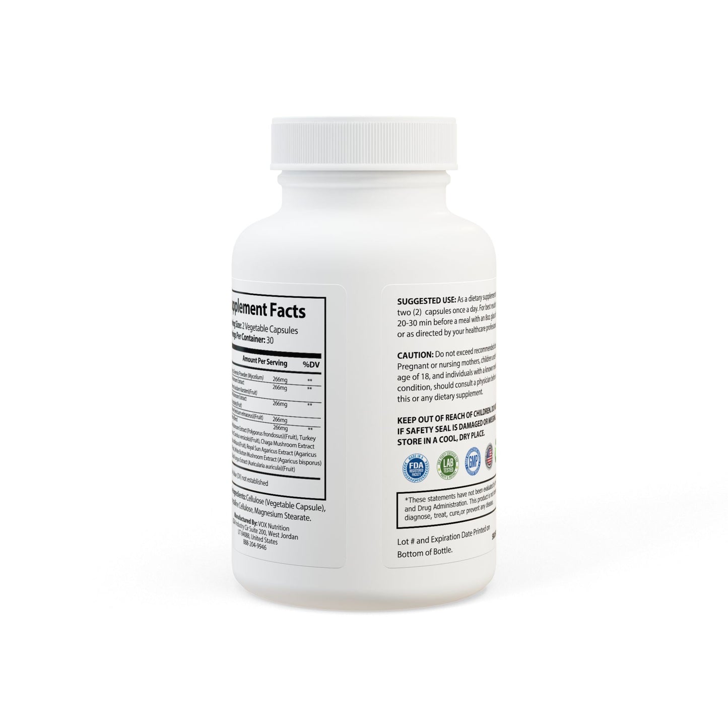 SUPS: Mushroom Blend Supplement (60 Capsules)