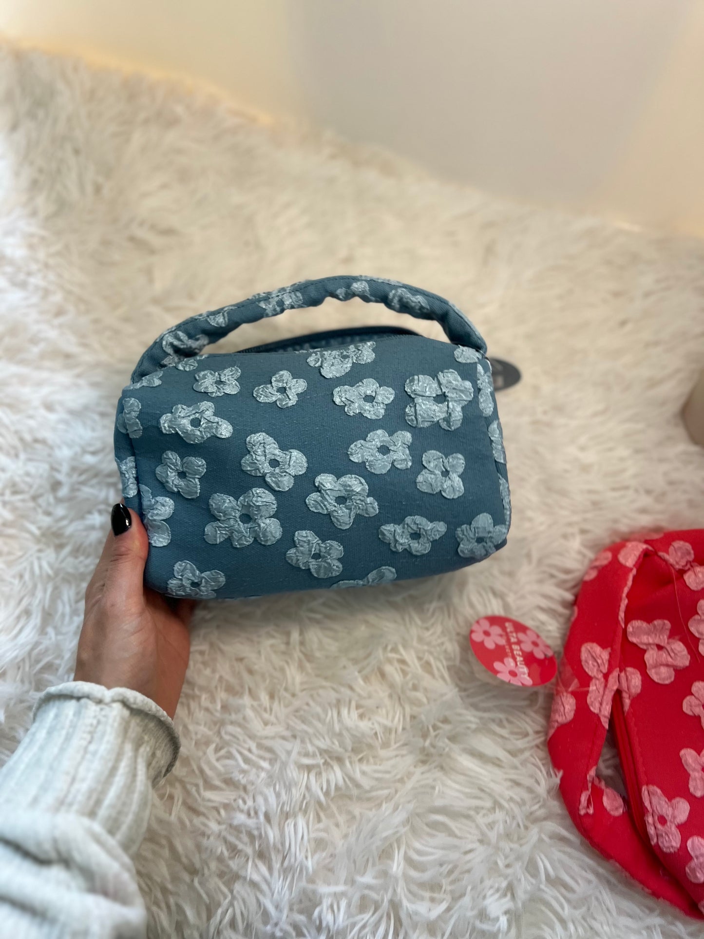 Denim Blue Floral Makeup Bag with Handle – Ulta Beauty Collection