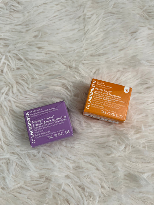 Ole Henriksen Mini Duo – Banana Bright + Peptide Boost Moisturizers (7ml Each)