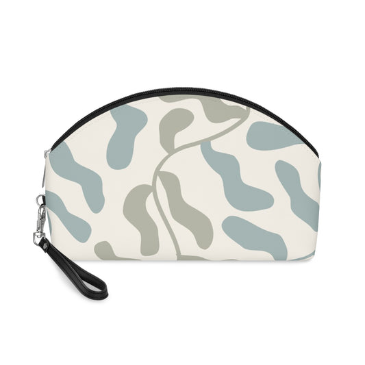 TTP EXCLSUIVE: Abstract Wavy Chic Makeup Bag - Stylish Pouch for Cosmetics, Travel Organizer, Gift for Her, Trendy Toiletry Bag, Everyday Essentials