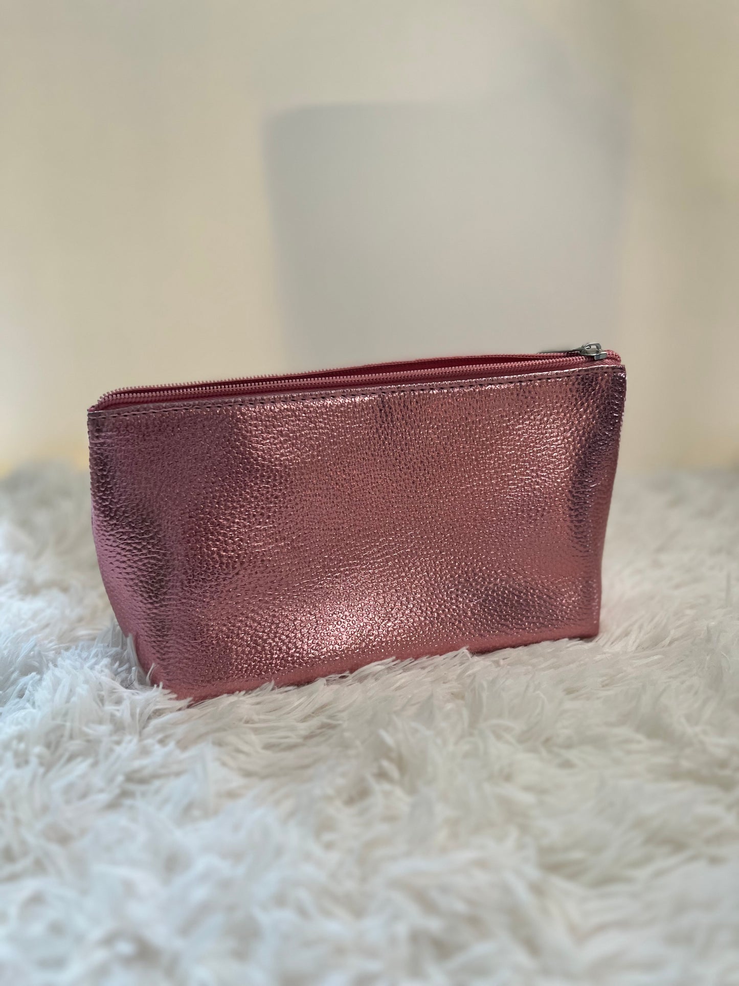 Shimmering Pink Metallic Makeup Bag – Ulta Cosmetic Pouch