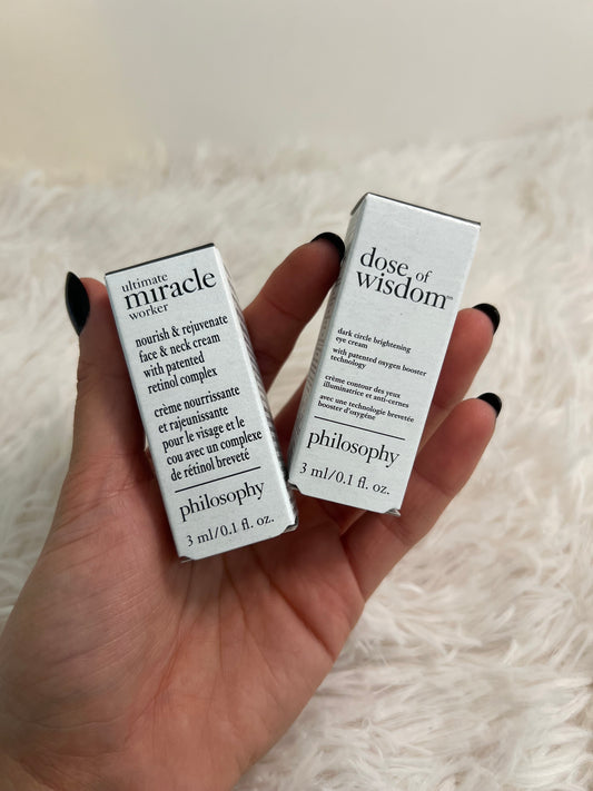 Philosophy Skincare Duo – Mini Miracle Worker & Dose of Wisdom Cream